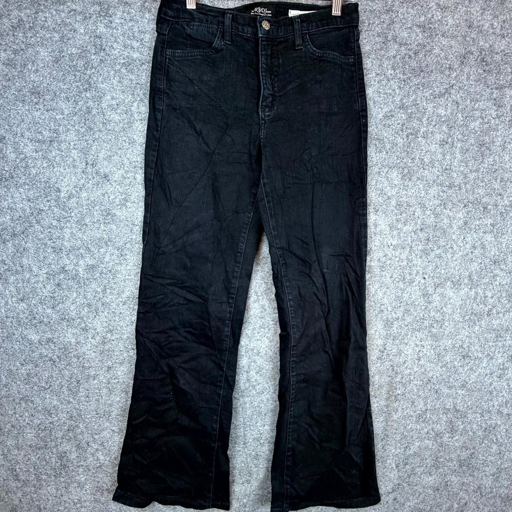 NYDJ Not Your Daughters Jeans Women 2 Black Y2K Stretch Embellished Bootcut